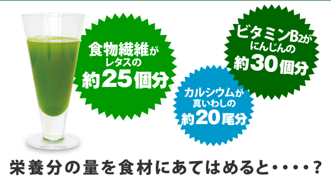 栄養分の量を食材にあてはめると？